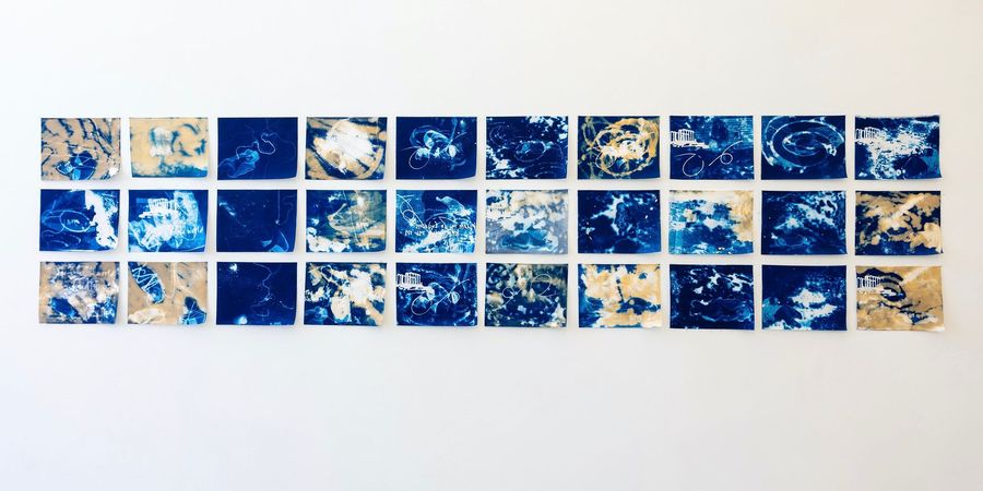 Kunsthalle Ziegelhütte, 9050 Appenzell, cyanotypes on fabric